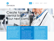 Tablet Screenshot of dentallists.net